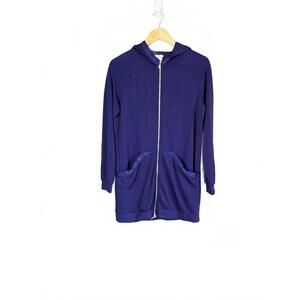Wolford Women's Navy Blue Zip-Up Hoodie